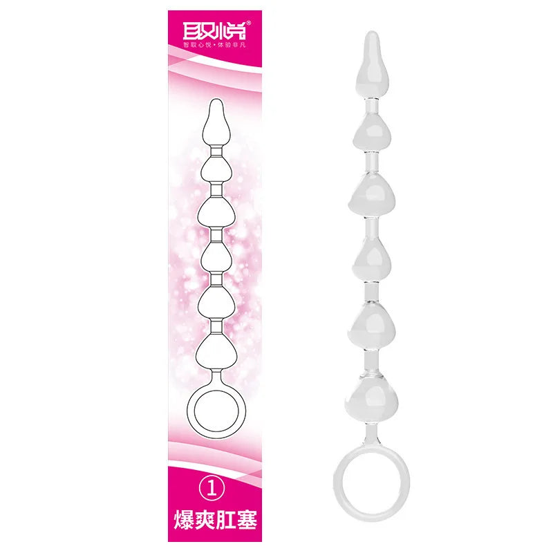 Liquid Silicone Beads Anal Expansion Backyard Speculum Pulls Ass Massage Anus G-spot Erotic Expander Unisex Flirt Training Game - buysextoyth