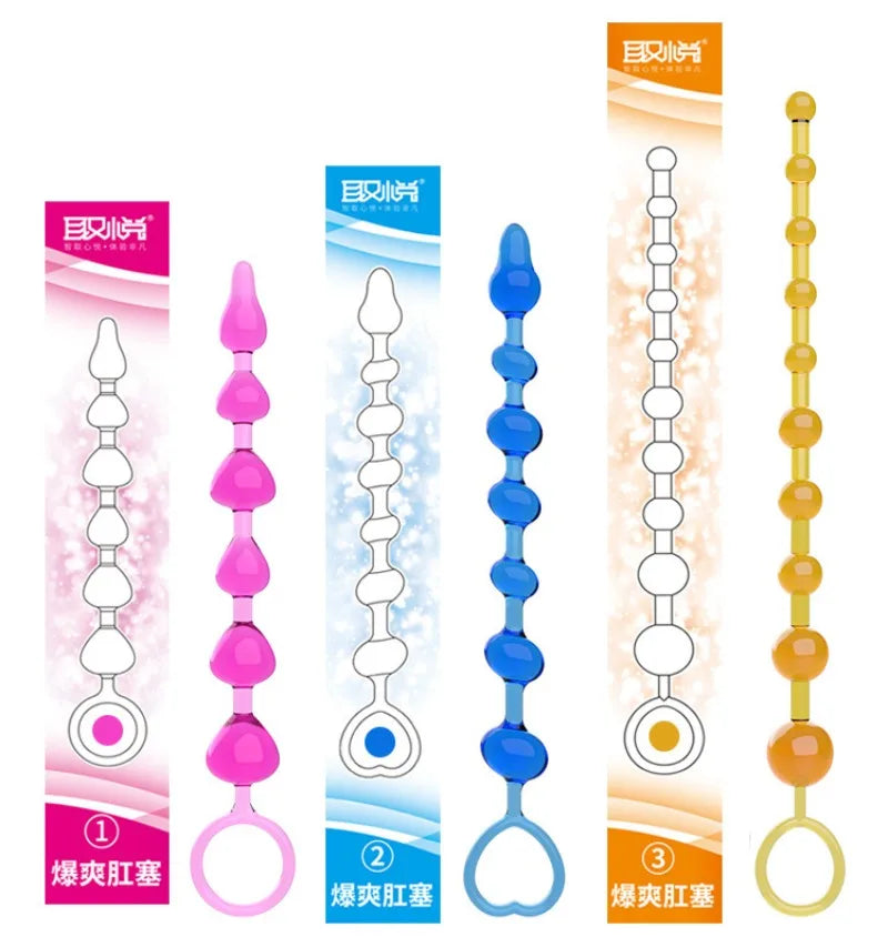 Liquid Silicone Beads Anal Expansion Backyard Speculum Pulls Ass Massage Anus G-spot Erotic Expander Unisex Flirt Training Game - buysextoyth