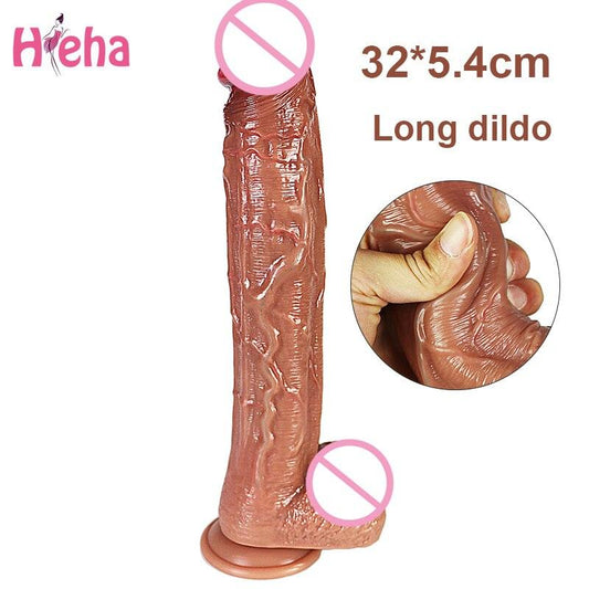 Long Penis Realistic  Dildos for Women Lesbian Toys Big Fake Dick Soft Silicone Females Masturbation Sex Adult Erotic Product - buysextoyth