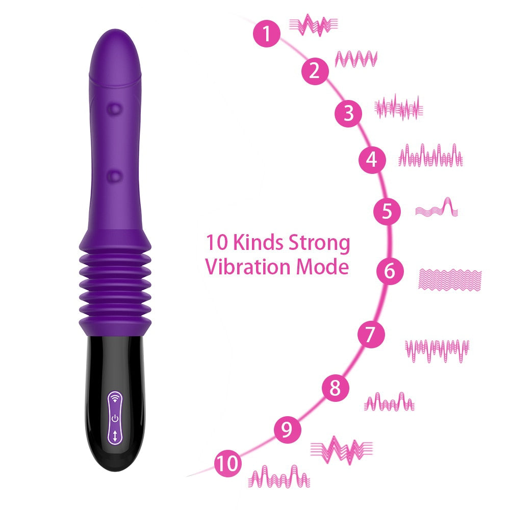 Male Masturbation Machine Vibrator Automatic Stretching G-spot Massage Female Masturbation Sex Toys for Women Dildos Erotic Shop - buysextoyth