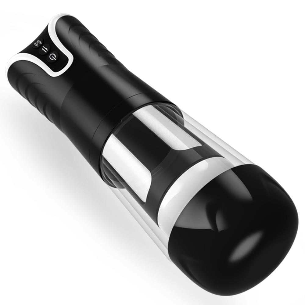 Male Masturbation Retractable Aircraft Cup Automatic Intelligent Telescopic Deep Impact Sucking Sex Toys for Men Sex Shop - buysextoyth