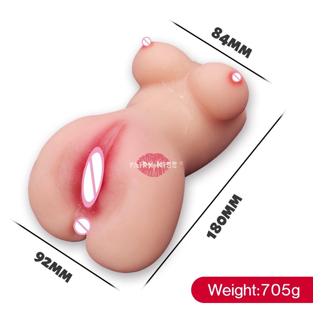 Male Masturbator Vagina Simulator Pocket Pussy Realistic 3D Breast Vagina Anal Adult Sex Toys for Men Masturbations Erotic Goods - buysextoyth