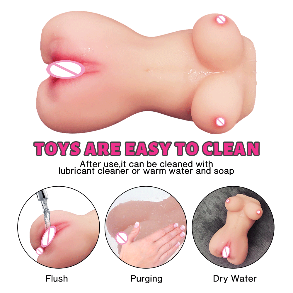 Male Masturbator Vagina Simulator Pocket Pussy Realistic 3D Breast Vagina Anal Adult Sex Toys for Men Masturbations Erotic Goods - buysextoyth