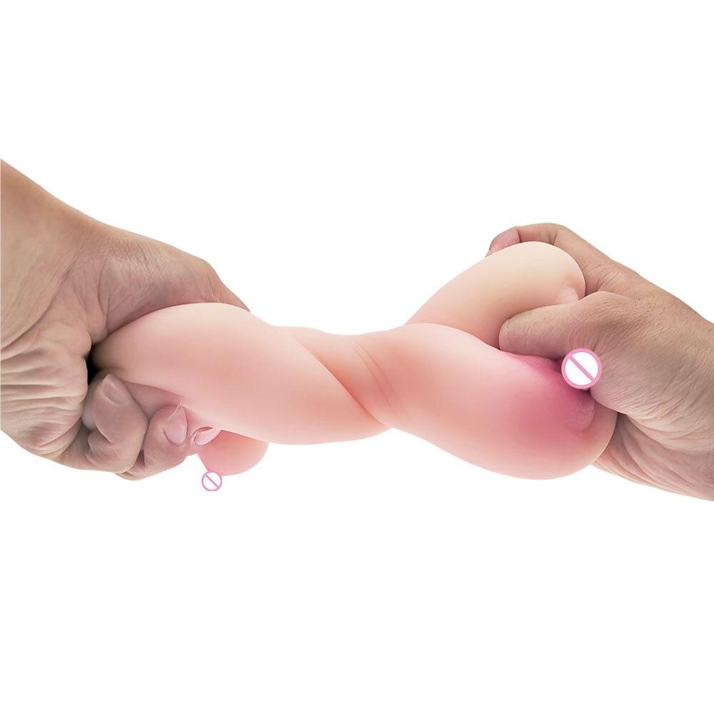 Male Masturbator Vagina Simulator Pocket Pussy Realistic 3D Breast Vagina Anal Adult Sex Toys for Men Masturbations Erotic Goods - buysextoyth
