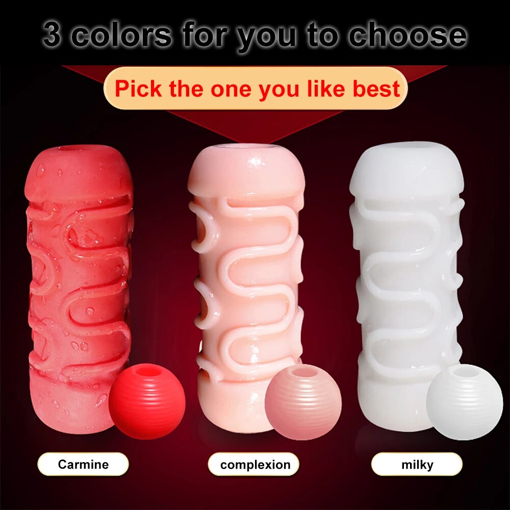 Male Masturbator for Men Sex Toys Soft Real Silicone Vagina Vacuum Pocket Double Blowjob Masturbation Cup for Couple - buysextoyth