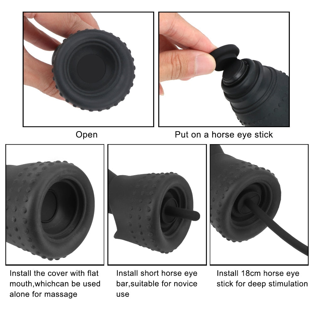 Male Penis Pump Vibrator Penis Massager Penis Plug Urethra Expansion Stimulator for Men Urethra Masturbation Erotic Sex Toys - buysextoyth