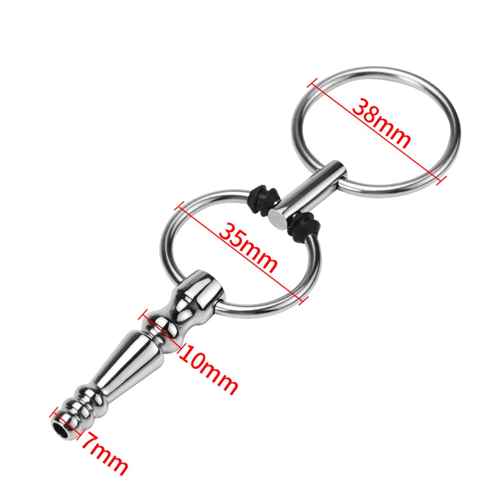 Male Urethra Catheter Sex Toys for Men Penis Ring Metal 7mm Urethral Sound Urethral Dilator Delay Ejaculation Penis Plug for Men - buysextoyth