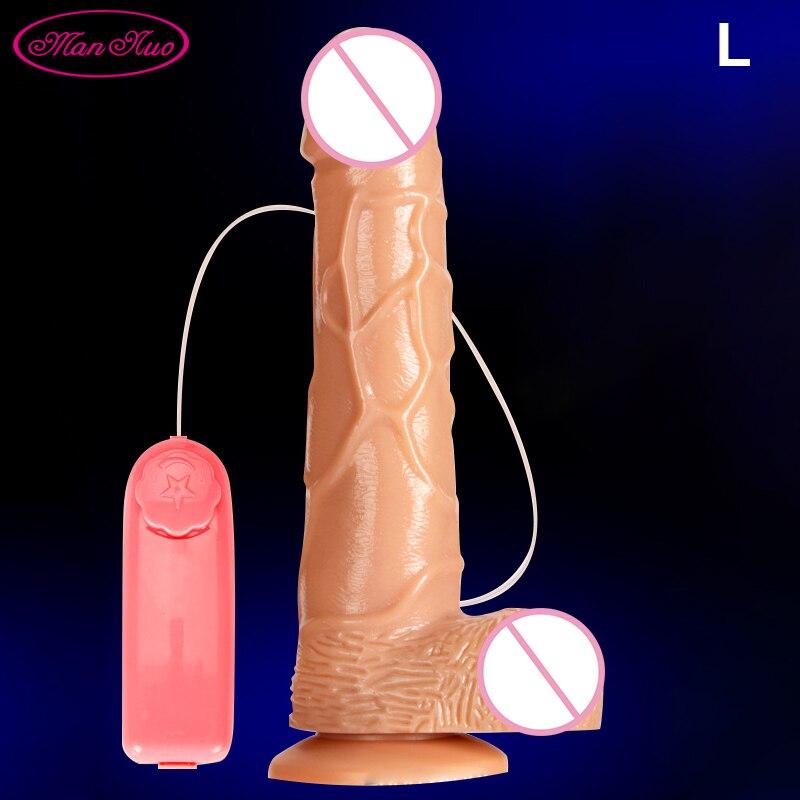 Realistic Female Vibrator Dildo Huge Remote Control Penis with Suction Cup G-Spot Masturbation Sex Toys for Women - buysextoyth