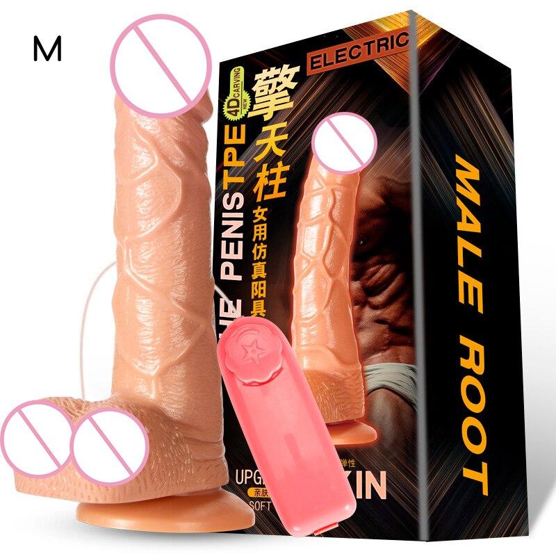 Realistic Female Vibrator Dildo Huge Remote Control Penis with Suction Cup G-Spot Masturbation Sex Toys for Women - buysextoyth