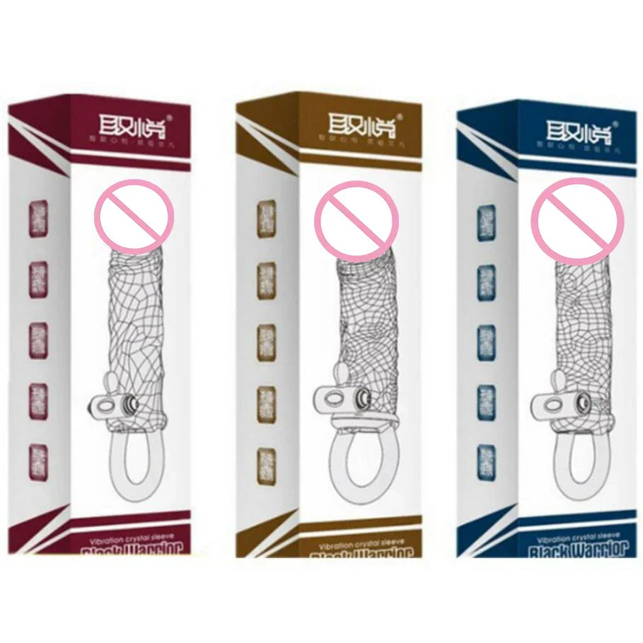 Man Penis Extender Dildo Sex Toys Condones  Realistic Condoms for Men Penis Vibrator Sleeve Reusable Vibe Condoms Extend - buysextoyth