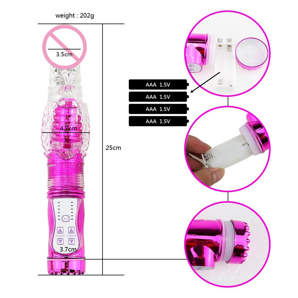 Clit Vibrator Sex Toys for Women Dildo Vibrator G-spot Massager Rotation Sex Products Clitoris Stimulation - buysextoyth