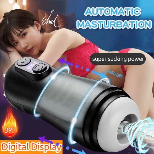 Masturbation สำหรับชาย Automatic Piston Telescopic อัจฉริยะอมควยดูด Mastubator Sex Machine สำหรับชายผู้ใหญ่ของเล่นสำหรับชาย - buysextoyth