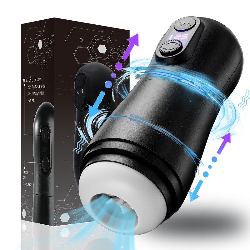 Masturbation สำหรับชาย Automatic Piston Telescopic อัจฉริยะอมควยดูด Mastubator Sex Machine สำหรับชายผู้ใหญ่ของเล่นสำหรับชาย - buysextoyth