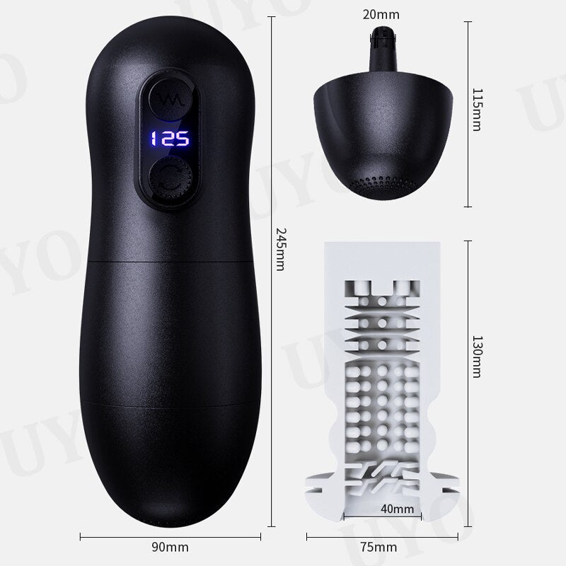 Masturbation สำหรับชาย Automatic Piston Telescopic อัจฉริยะอมควยดูด Mastubator Sex Machine สำหรับชายผู้ใหญ่ของเล่นสำหรับชาย - buysextoyth