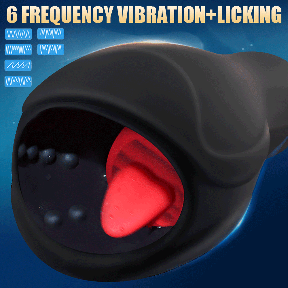 ลิ้นเลียอัตโนมัติ Masturbation ถ้วย Glans นวด Endurance Traninig เซ็กซ์ทอยสำหรับชายอวัยวะเพศชายหัวกระตุ้นชาย Vibrator - buysextoyth