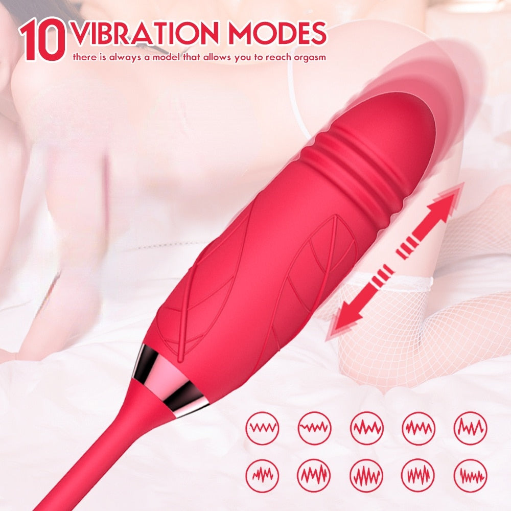Masturbation Sex Toys for Women Rose Sucking Vibrator 10 Speed Vibrating Clit Sucker Nipple Blowjob Clitoris Stimulation Female - buysextoyth