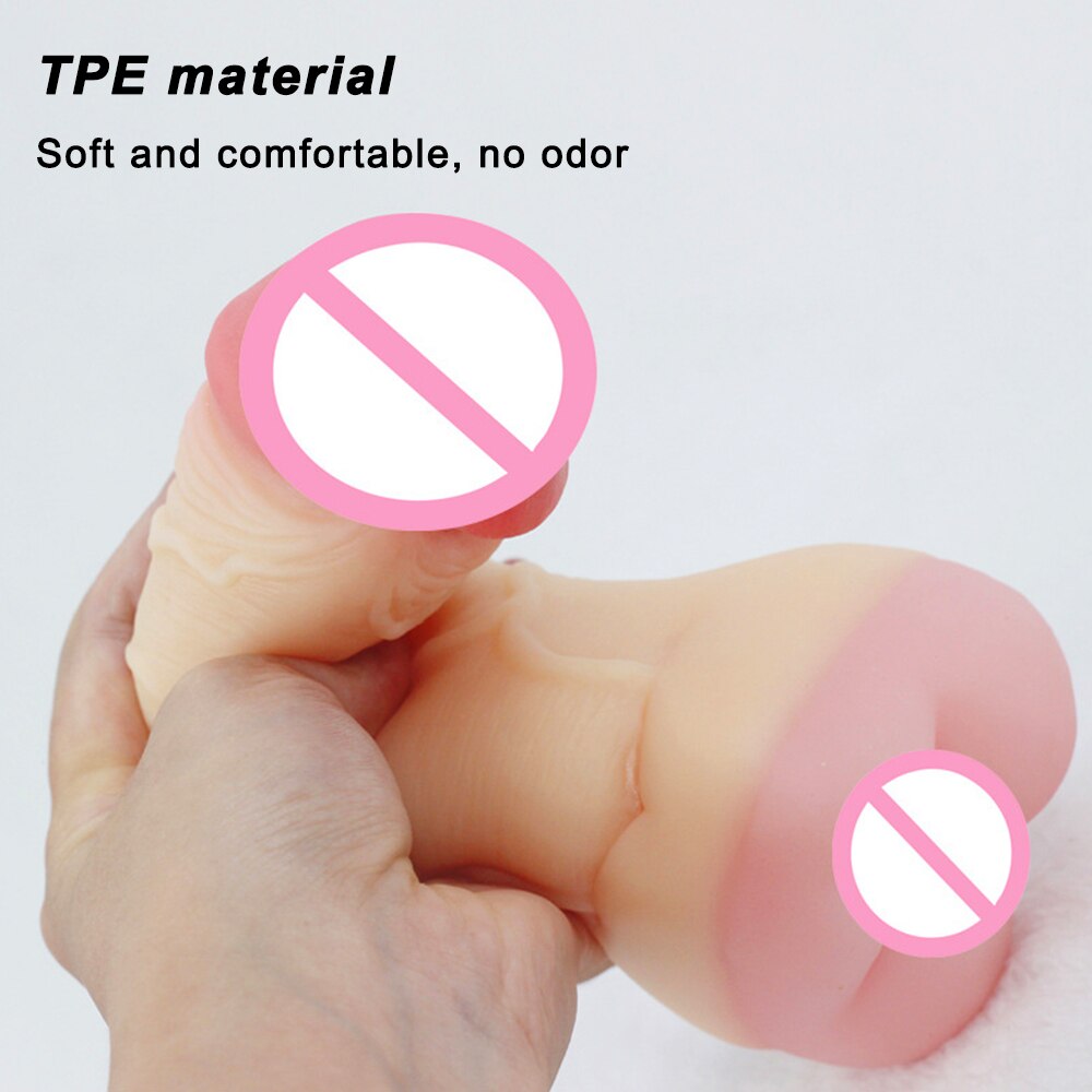 สมจริงซิลิโคนชาย Masturbator เพศของเล่นพ็อกเก็ตหีจริงช่องคลอด Anal Massager คู่ Unisex Sex Shop สำหรับ18ผู้ใหญ่เครื่องมือ - buysextoyth