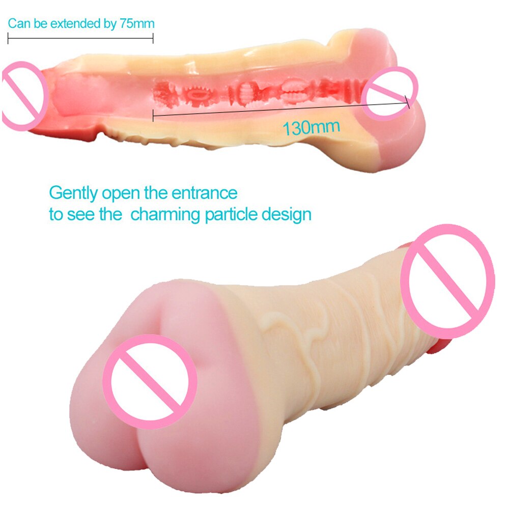 สมจริงซิลิโคนชาย Masturbator เพศของเล่นพ็อกเก็ตหีจริงช่องคลอด Anal Massager คู่ Unisex Sex Shop สำหรับ18ผู้ใหญ่เครื่องมือ - buysextoyth