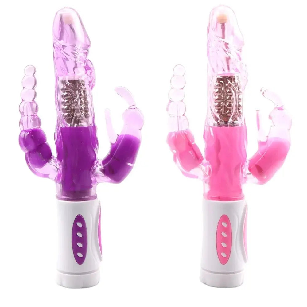 Masturbator Anal Plug Rabbit Vibrator for Women Vagina G-Spot Clitoris Stimulator Rotating Powerful Dildo Massage Adult Sex Toy - buysextoyth