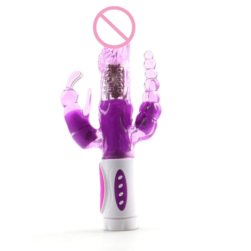 Masturbator Anal Plug Rabbit Vibrator for Women Vagina G-Spot Clitoris Stimulator Rotating Powerful Dildo Massage Adult Sex Toy - buysextoyth