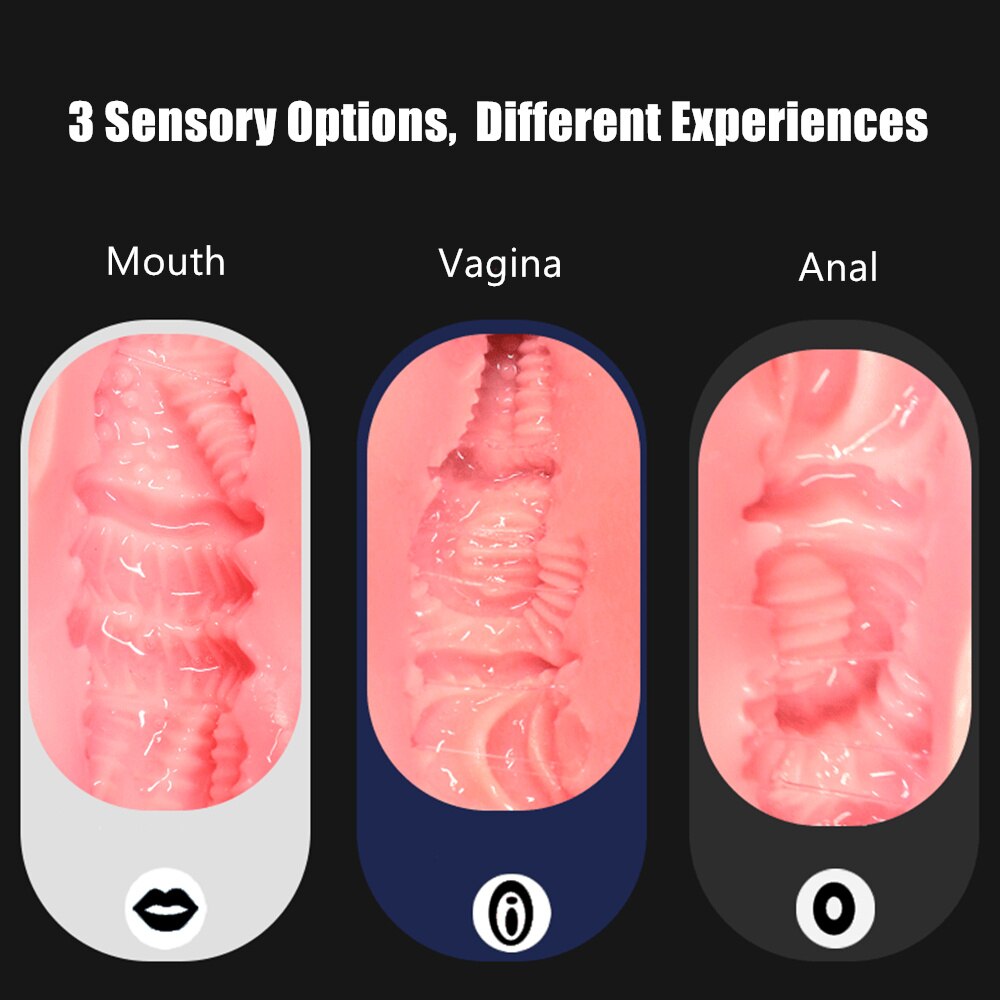 ชาย Masturbator คัพสำหรับชายอวัยวะเพศชายนวดอมควยเครื่องจริงช่องคลอดปาก Anal สูญญากาศพ็อกเก็ตหี Masturbation ถ้วยเซ็กซ์ทอย - buysextoyth