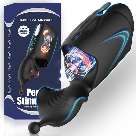 อมควยชาย Masturbator สำหรับผู้ชายอวัยวะเพศชาย Delay Trainer ไฟฟ้า Pulse Vibrator อัตโนมัติ Oral Climax Glans นวดหีของเล่น - buysextoyth