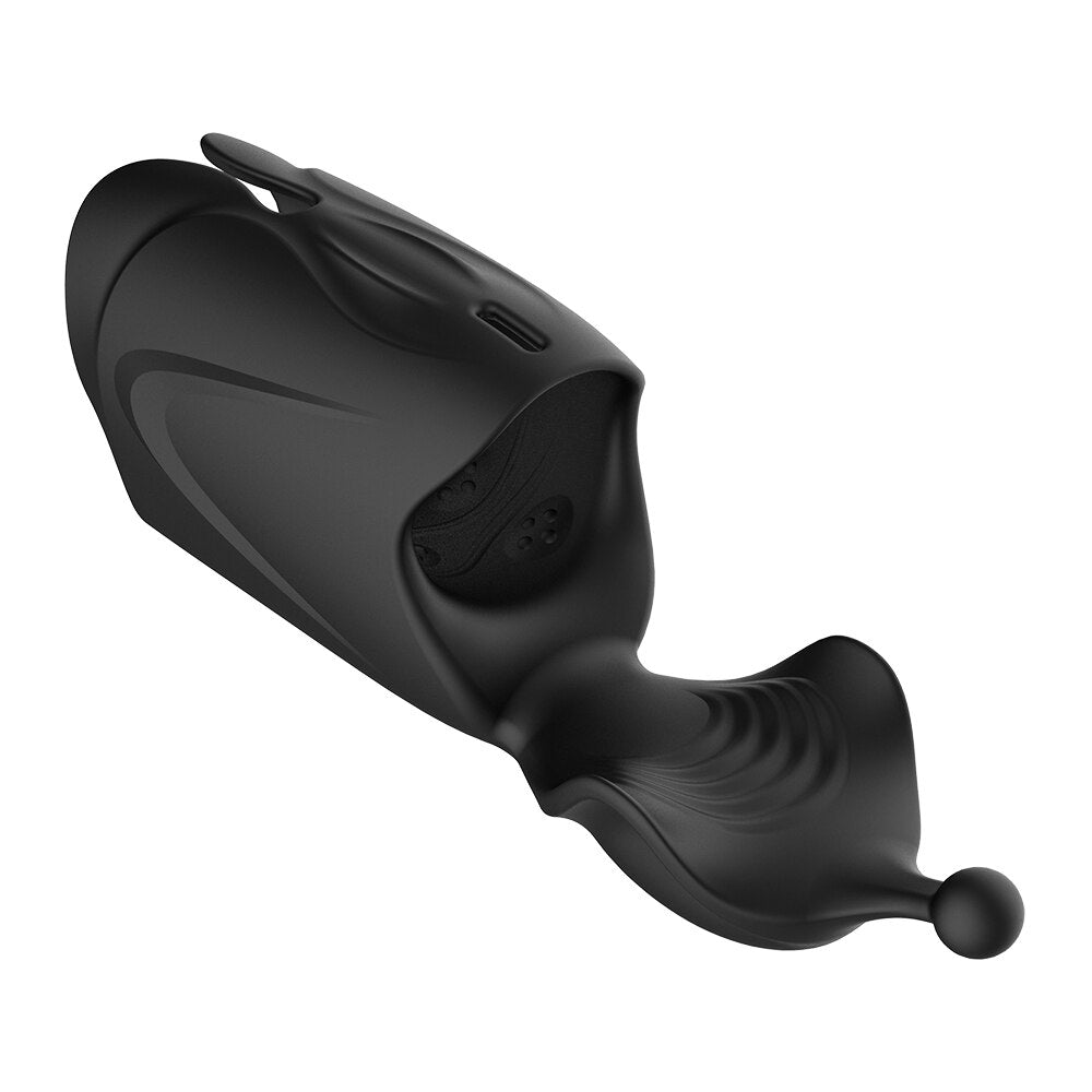 อมควยชาย Masturbator สำหรับผู้ชายอวัยวะเพศชาย Delay Trainer ไฟฟ้า Pulse Vibrator อัตโนมัติ Oral Climax Glans นวดหีของเล่น - buysextoyth