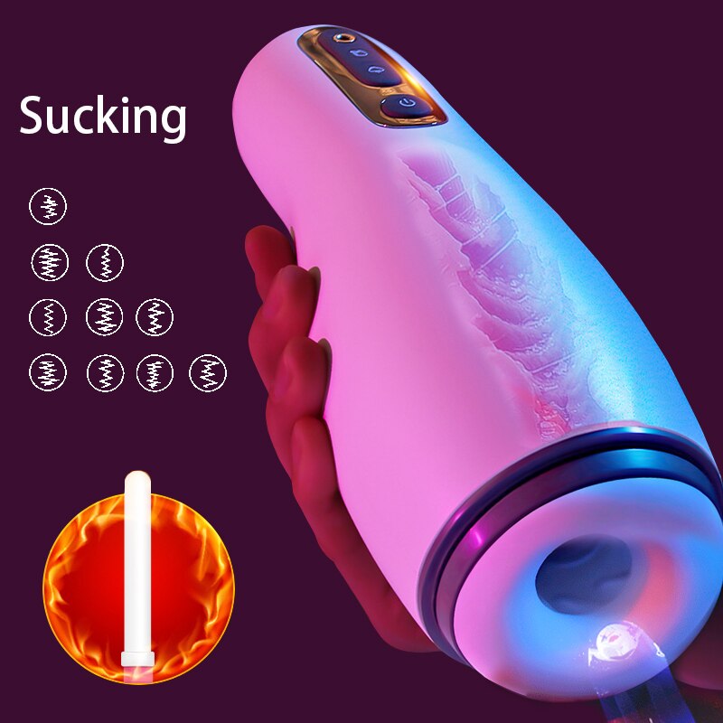 ดูดเครื่อง Masturbator สำหรับผู้ชายอัตโนมัติชาย Masturbator คัพจริงสูญญากาศช่องคลอดช่องคลอดของเล่นผู้ใหญ่ Sucker การสั่นสะเทือนอมควย - buysextoyth