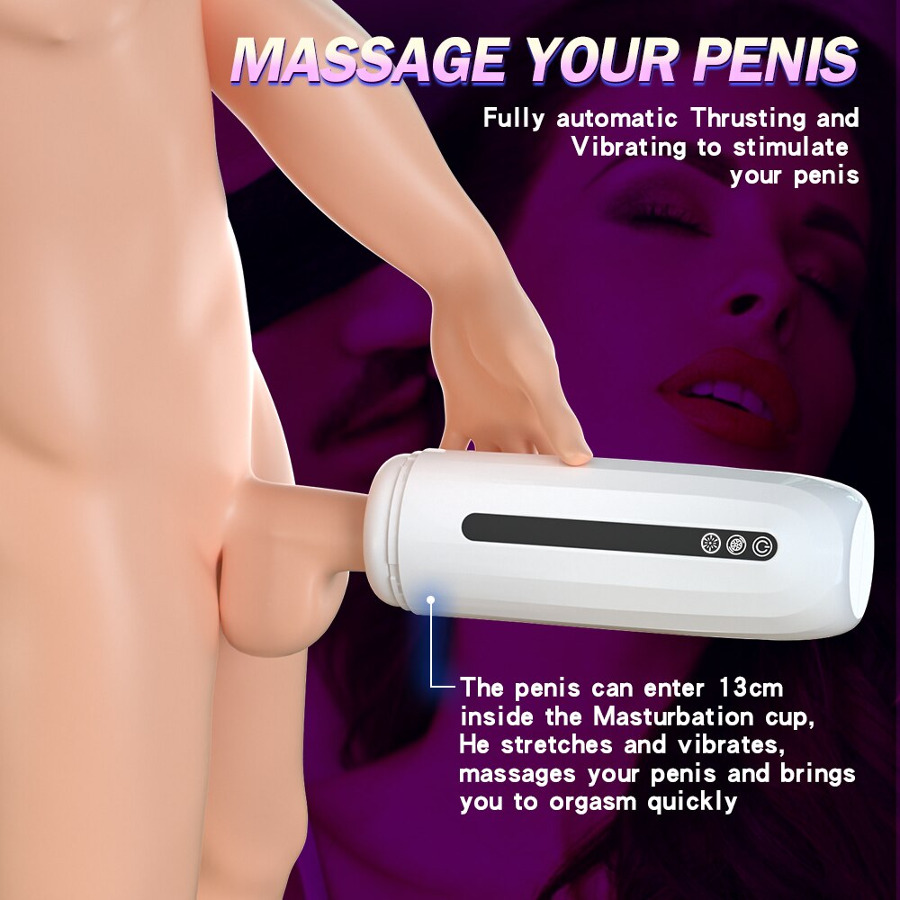 อัตโนมัติใส่ชาย Masturbator ถ้วยดูดซิลิโคนที่สมจริงช่องคลอด Mens หัวเต่า Masturbating Mens ของเล่นเพศผู้ใหญ่ - buysextoyth