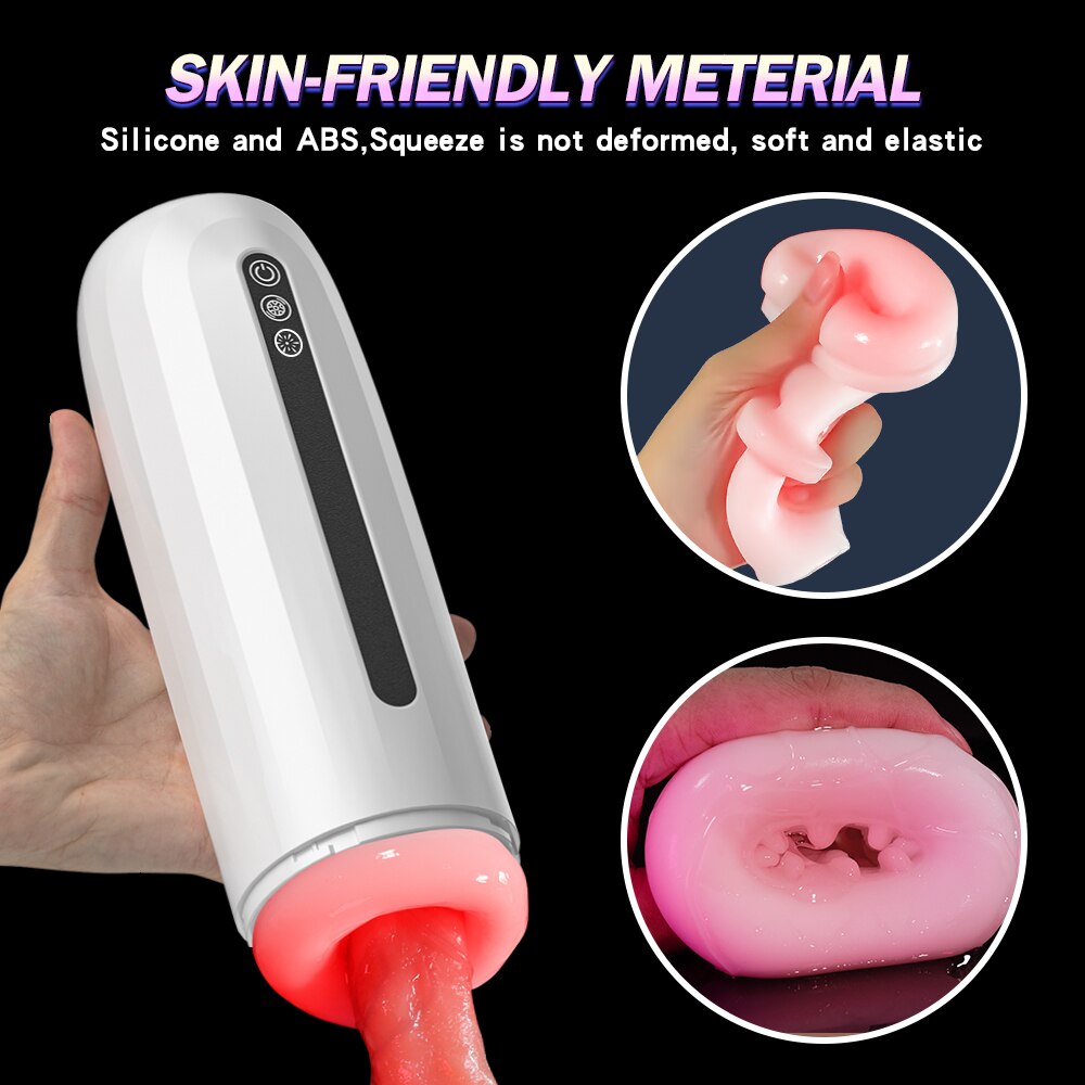 อัตโนมัติใส่ชาย Masturbator ถ้วยดูดซิลิโคนที่สมจริงช่องคลอด Mens หัวเต่า Masturbating Mens ของเล่นเพศผู้ใหญ่ - buysextoyth