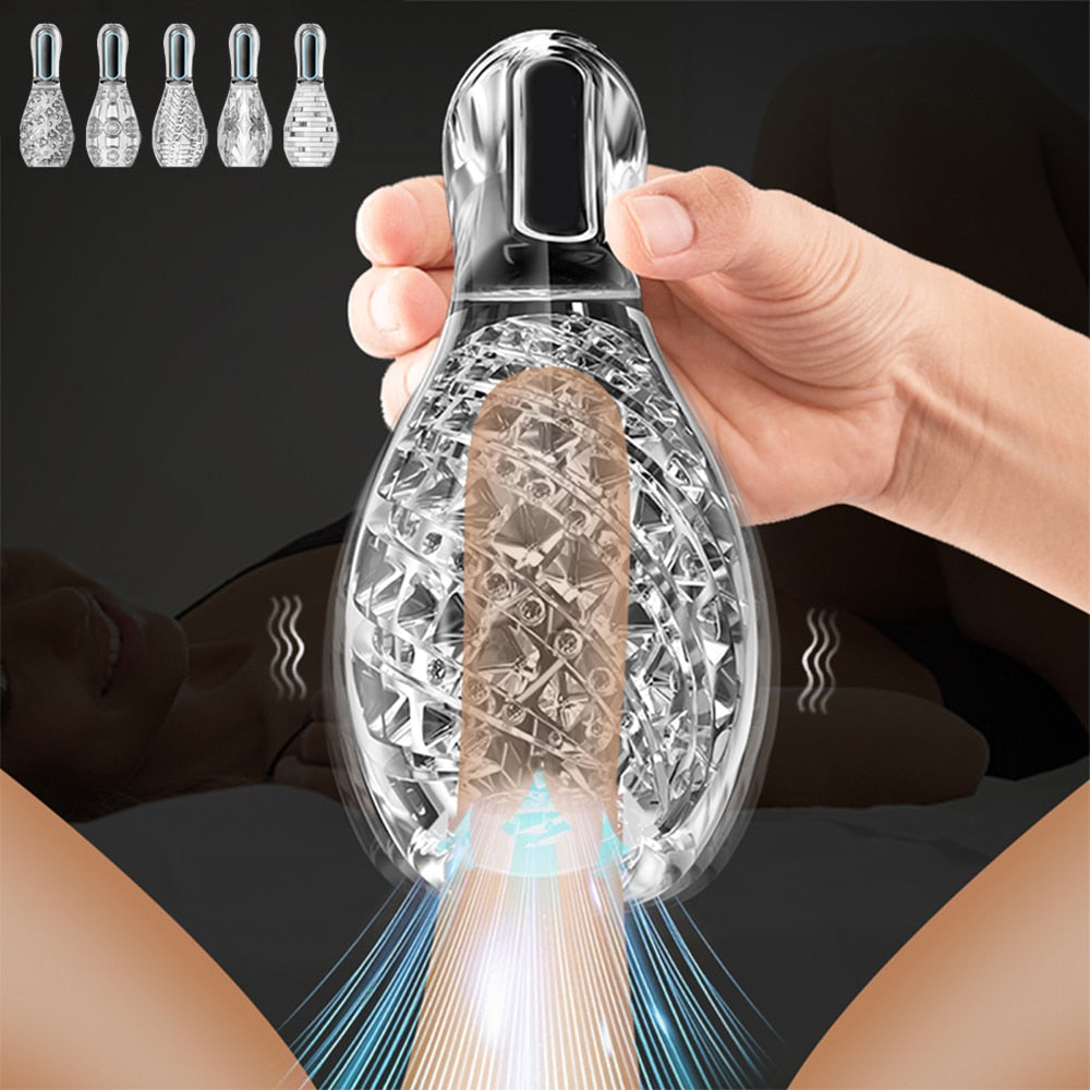 อัตโนมัติดูดชาย Masturbator จริง Oral Sex Glans เทรนเนอร์นวดอวัยวะเพศชาย Cock ขยาย Glans Vibrator เซ็กซ์ทอยสำหรับชาย - buysextoyth