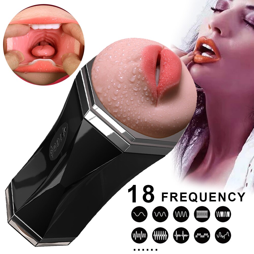 ชาย Masturbator สำหรับอัจฉริยะเสียง Oral Sex Vibrators ชะลอการ Exerciser Man เซ็กซ์ทอยผู้ใหญ่ Masturbation ถ้วย - buysextoyth