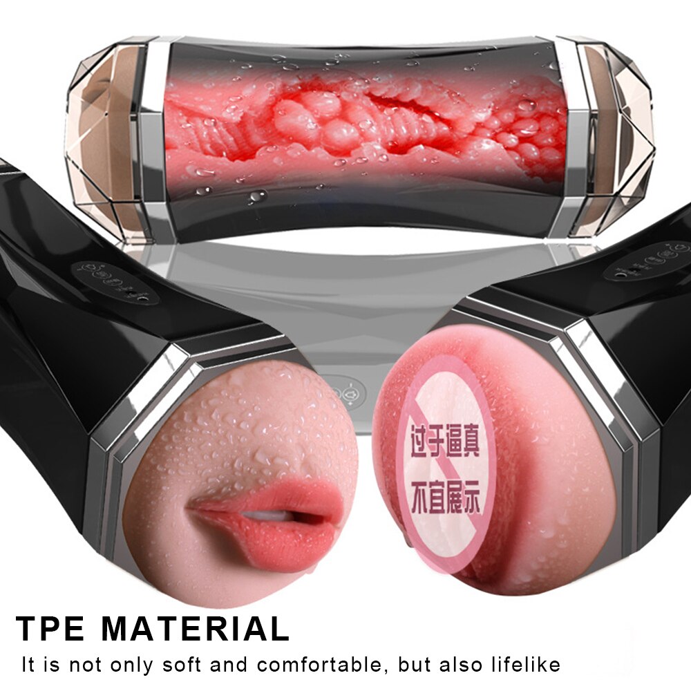 ชาย Masturbator สำหรับอัจฉริยะเสียง Oral Sex Vibrators ชะลอการ Exerciser Man เซ็กซ์ทอยผู้ใหญ่ Masturbation ถ้วย - buysextoyth