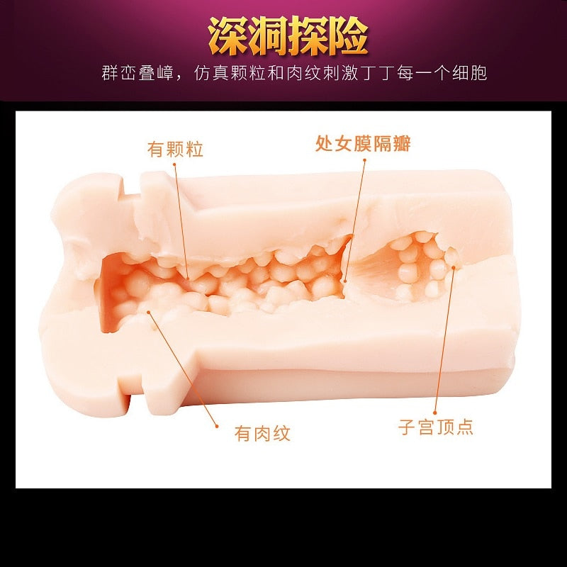 ชาย Masturbator ถ้วยซิลิโคนช่องคลอดที่สมจริงปาก Oral อมควยผู้ใหญ่เพศของเล่นผลิตภัณฑ์ - buysextoyth