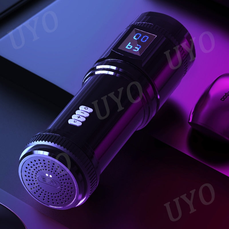 ญี่ปุ่นชาย Masturbator อัตโนมัติ Retractable Masturbation ถ้วยช่องคลอดดูดความร้อน Masturbator จอแสดงผล LCD ของเล่นเพศชาย - buysextoyth