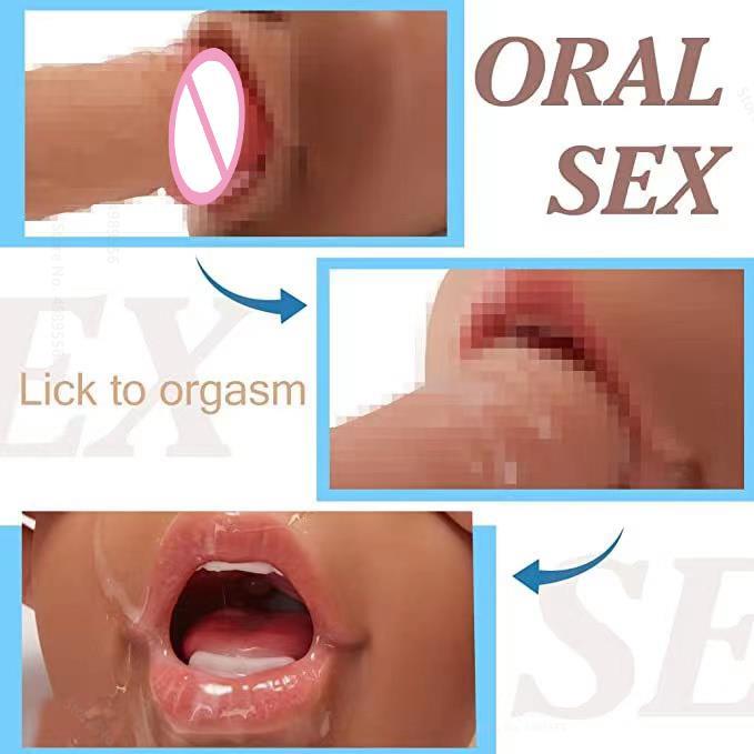 ชายอมควยคัพ Masturbator นุ่มจริงยางปลอมพ็อกเก็ตหี Thrust ช่องคลอดประดิษฐ์ Man Mouth การสำเร็จความใคร่ของเล่น - buysextoyth
