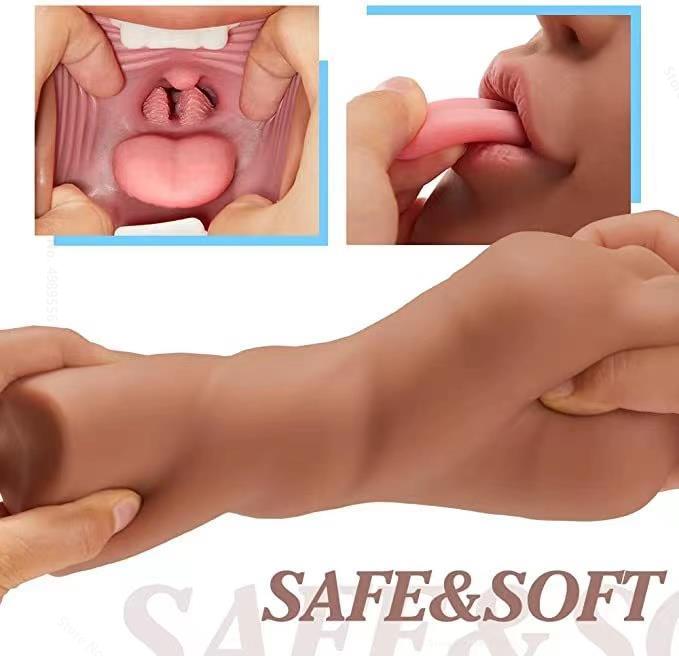ชายอมควยคัพ Masturbator นุ่มจริงยางปลอมพ็อกเก็ตหี Thrust ช่องคลอดประดิษฐ์ Man Mouth การสำเร็จความใคร่ของเล่น - buysextoyth