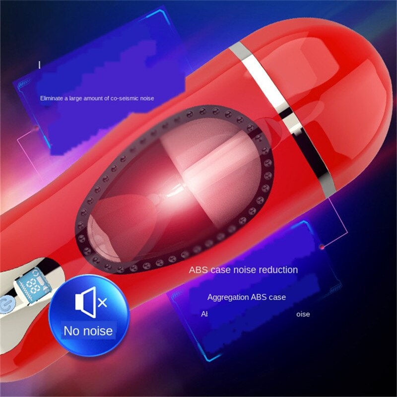 อมควยลิ้นเลียชาย Masturbator Vibrator สำหรับผู้ชายอัตโนมัติ Oral Deep Throat ช่องคลอด Masturbator ถ้วยความร้อนชายของเล่น - buysextoyth
