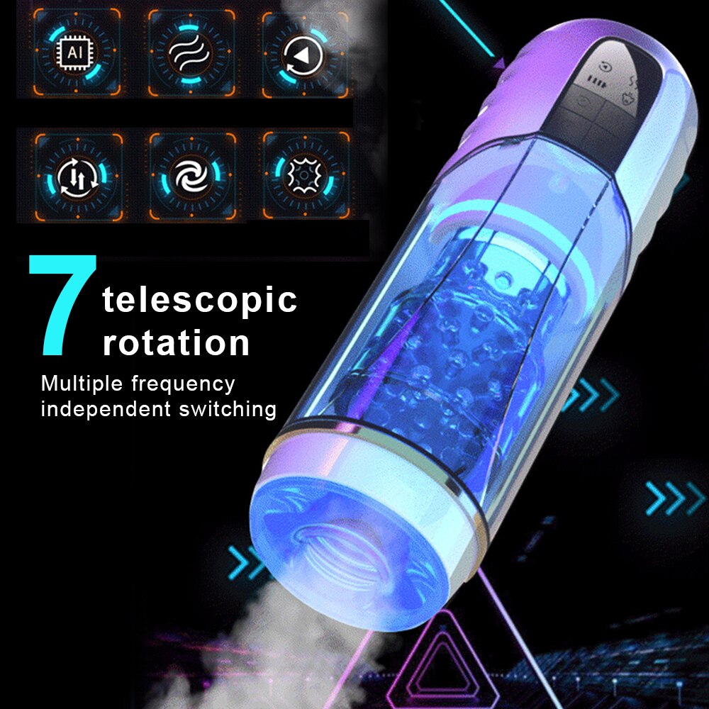 Masturbator อัตโนมัติสำหรับชายการหมุนเซ็กซ์ทอยนวดอวัยวะเพศชาย Vibrator สำหรับผู้ใหญ่ของเล่นหี Real เร้าอารมณ์เพศช่องปากสำเร็จความใคร่คัพ - buysextoyth