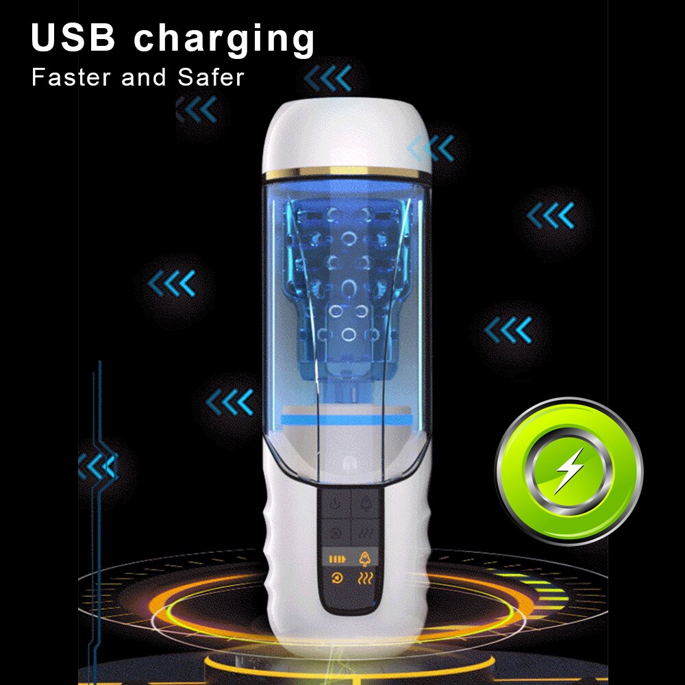 Masturbator อัตโนมัติสำหรับชายการหมุนเซ็กซ์ทอยนวดอวัยวะเพศชาย Vibrator สำหรับผู้ใหญ่ของเล่นหี Real เร้าอารมณ์เพศช่องปากสำเร็จความใคร่คัพ - buysextoyth