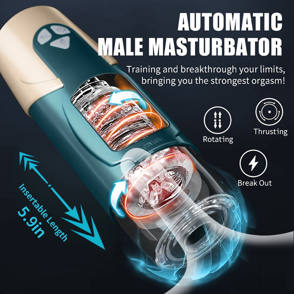 Masturbator อัตโนมัติแบบลูกสูบสำหรับผู้ชายของเล่นเพศผู้ใหญ่ blowjob สำหรับช่องคลอดสำเร็จความใคร่ - buysextoyth
