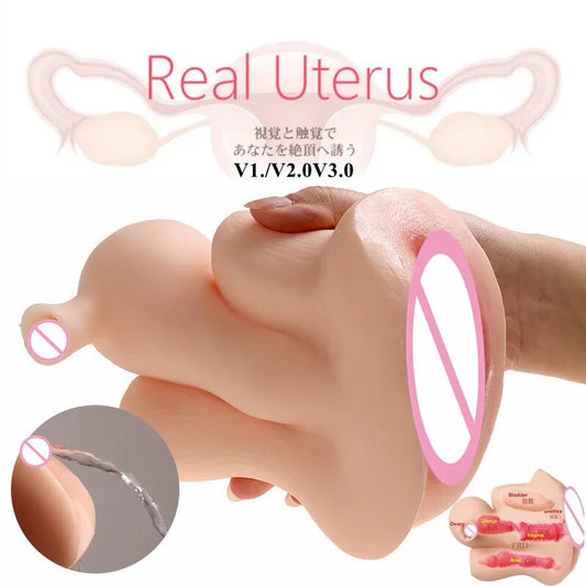 ชายนุ่มมดลูก Masturbator ช่องคลอดถ้วยจริงรุ่นหญิงจริงช่องคลอดสำหรับผู้ชาย Anal Sex ลึกมดลูก Sex ต่อมลูกหมากกระตุ้น sextoy - buysextoyth