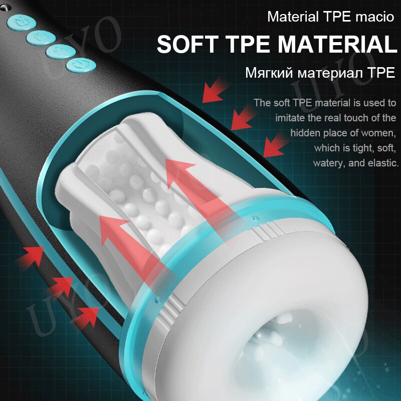 ญี่ปุ่น Masturbator อัจฉริยะดูดอวัยวะเพศชายความร้อนช่องคลอดประดิษฐ์อัตโนมัติ Deep Throat อมควยชายของเล่น - buysextoyth