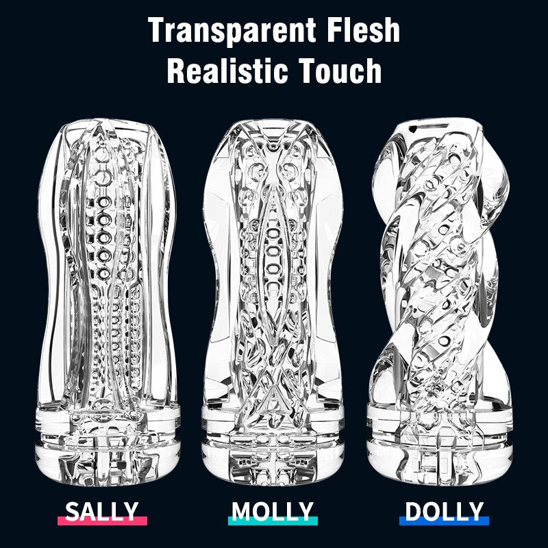 ชาย Masturbator คัพนุ่มหีเซ็กซ์ทอยโปร่งใสช่องคลอดผู้ใหญ่ความอดทนการออกกำลังกายอุปกรณ์เสริมเพศสัมพันธ์สูญญากาศถ้วยพ็อกเก็ตสำหรับชาย - buysextoyth