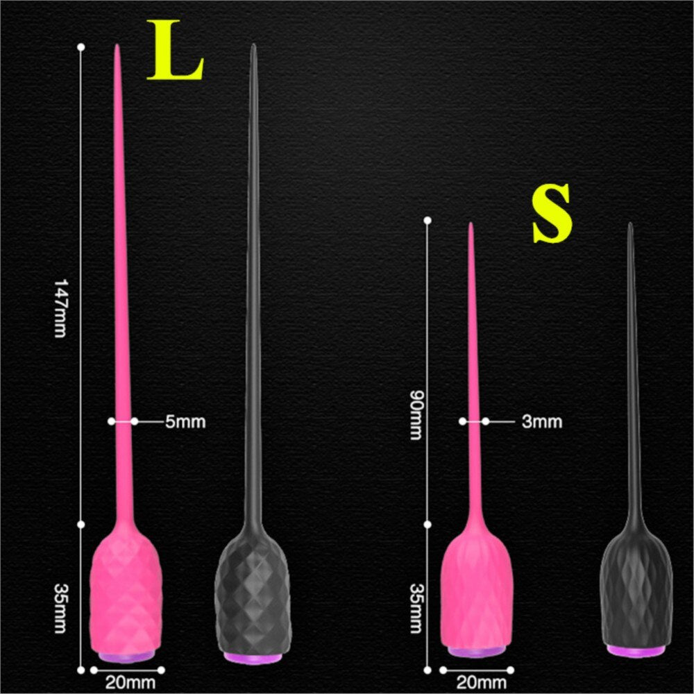 Masturbators ไข่สำหรับชาย Urethral เสียง Vibrators Masturbation ชายเครื่องมือ Catheter Urethra Dilator ม้า Sticks ของเล่น - buysextoyth