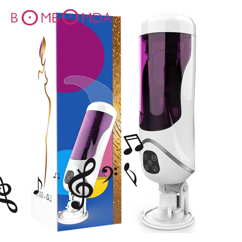 Men Vibrator Masturbator Cup Dick Telescopic Insertion Rotation Penis Sucking 10 Speeds Electric Adult Sex Toy for Man Sex Shops - buysextoyth
