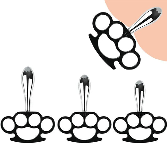 Metal Anal Beads Butt Plug Set Small Large Ass Anal Plug With Pull Hand Ring Dildo Steel Sex Toy Man Woman - buysextoyth