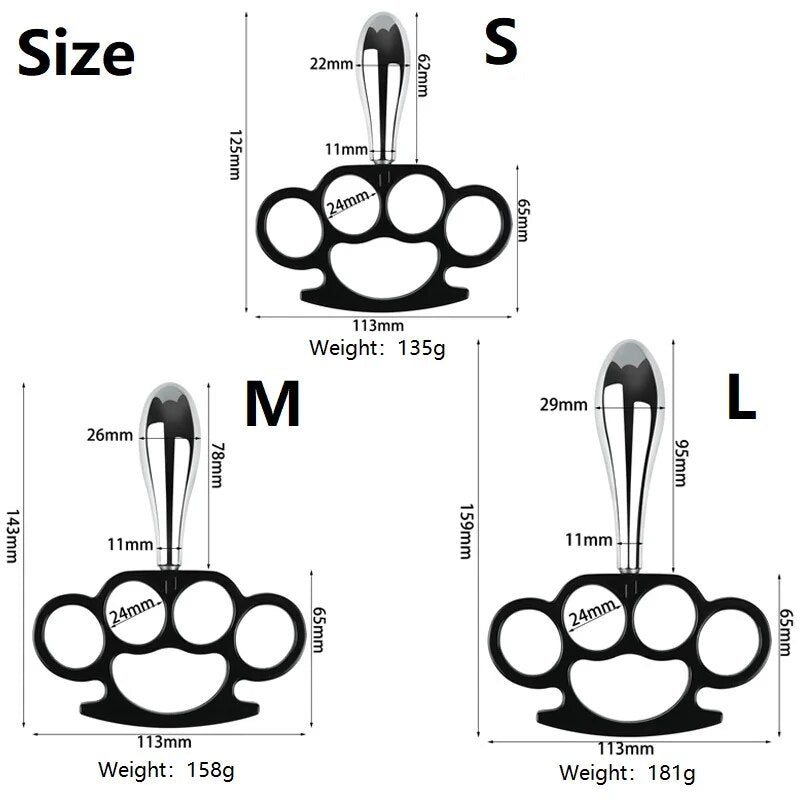 Metal Anal Beads Butt Plug Set Small Large Ass Anal Plug With Pull Hand Ring Dildo Steel Sex Toy Man Woman - buysextoyth