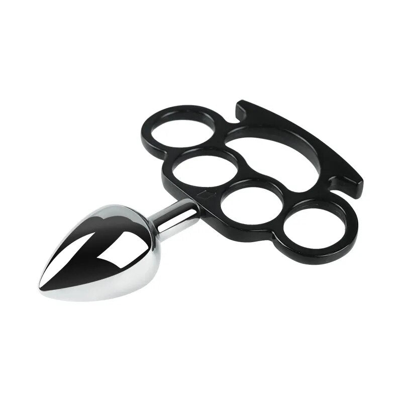Metal Anal Beads Butt Plug Set Small Large Ass Anal Plug With Pull Hand Ring Dildo Steel Sex Toy Man Woman - buysextoyth