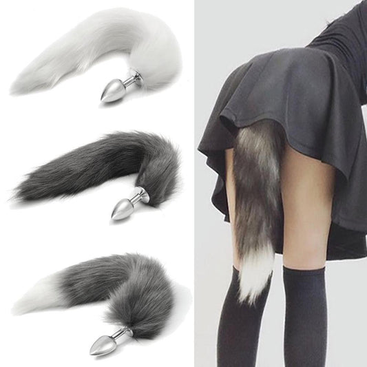 Metal Feather Anal Toys Fox Tail Anal Plug Erotic Anus Toy Butt Plug Sex Toys for Woman and Men Sexy Butt Plug Adult Accessories - buysextoyth